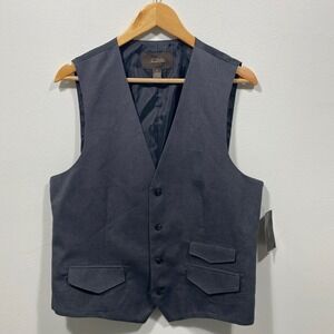 NWT Tasso Elba Mens Vest Medium Charcoal Gray Suit Separates‎ Dressy Layering
